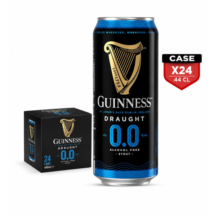 Guinness Draught 0.0%, 440ml Can x24