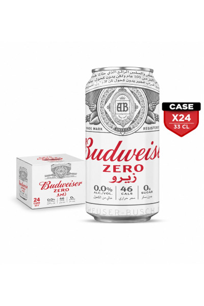 Bud Zero Can Non Alcoholic 24 X 33cl