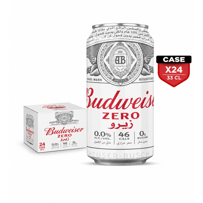 Bud Zero Can Non Alcoholic 24 X 33cl