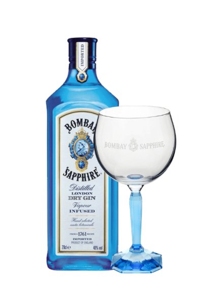 Bombay Sapphire Pack: 1 Litre Bottle With Baloon Glass