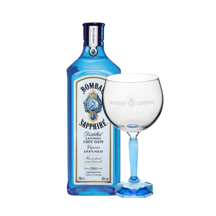 Bombay Sapphire Pack: 1 Litre Bottle With Baloon Glass