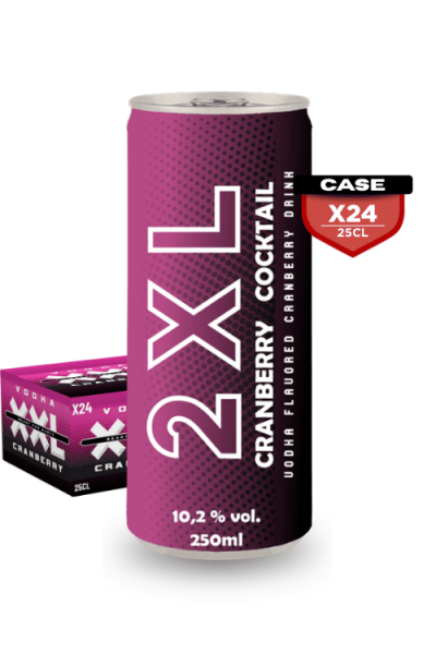 2XL Vodka Cranberry Cocktail 25cl Can x24