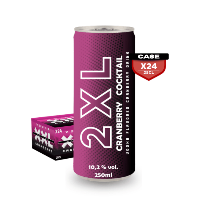 2XL Vodka Cranberry Cocktail 25cl Can x24