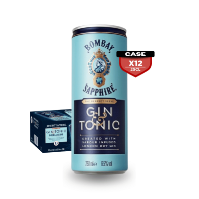 Bombay Sapphire Gin 25cl Can x12