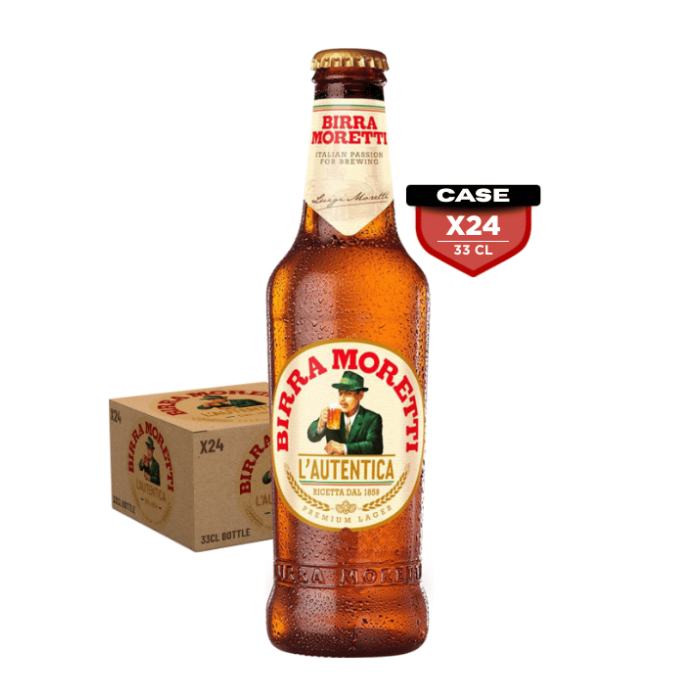 Birra Moretti 33cl Bottle x24
