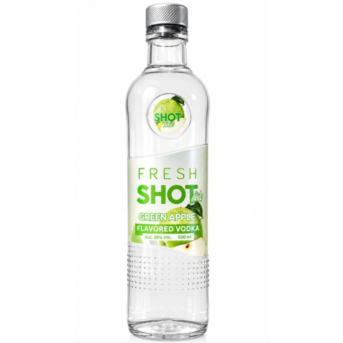 Fresh Shot Green Apple Vodka 50cl Bottle