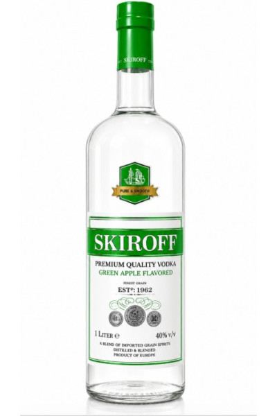 Skiroff Green Apple Vodka 1L Bottle