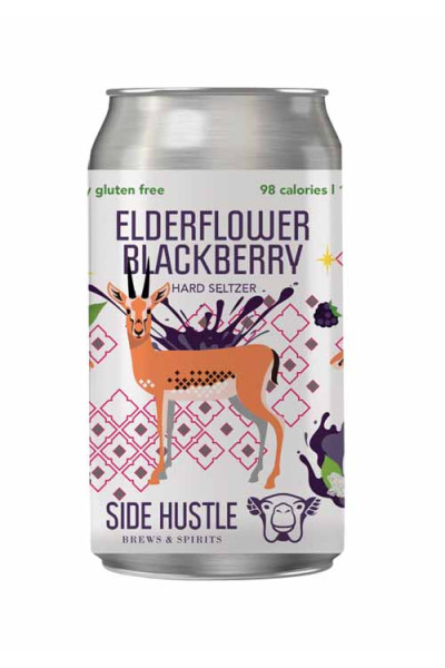 Side Hustle Elderflower Blackberry Hard Seltzer 35.5cl Can