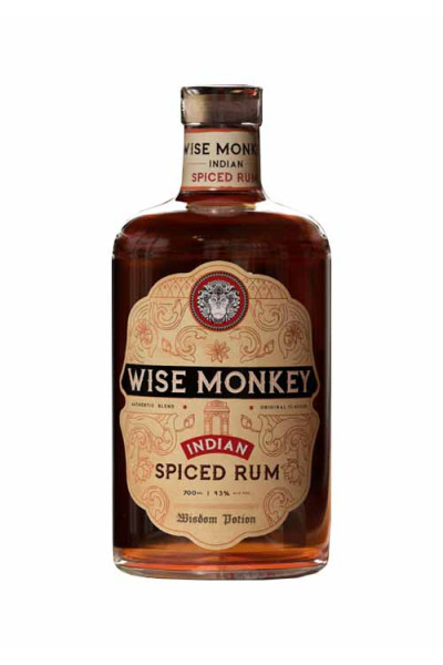 Wise Monkey Indian Spiced Rum 70cl Bottle