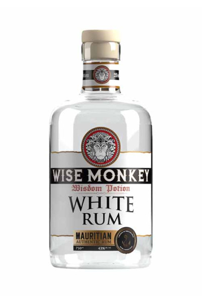 Wise Monkey Mauritian White Rum 75cl Bottle
