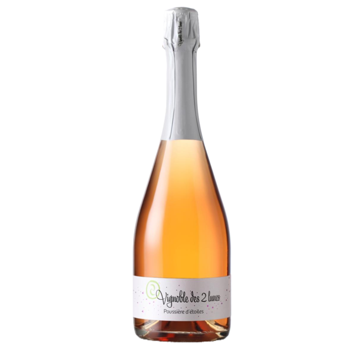 Vinobles Des 2 Lunes Cremant Brut Rose Poussiere Detoiles By Amelie Buechert, Alsace Organic & Biodynamic 75cl