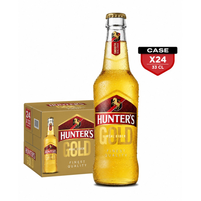 Hunters Gold Cider 24 X 33cl Bottle