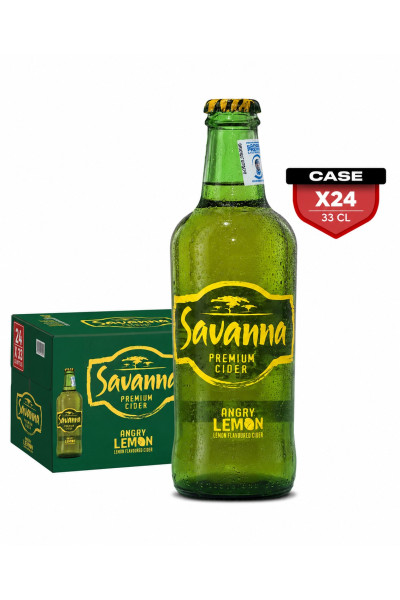 Savanna Angry Lemon Cider 33cl Bottle x24