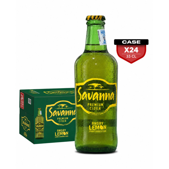 Savanna Angry Lemon Cider 33cl Bottle x24