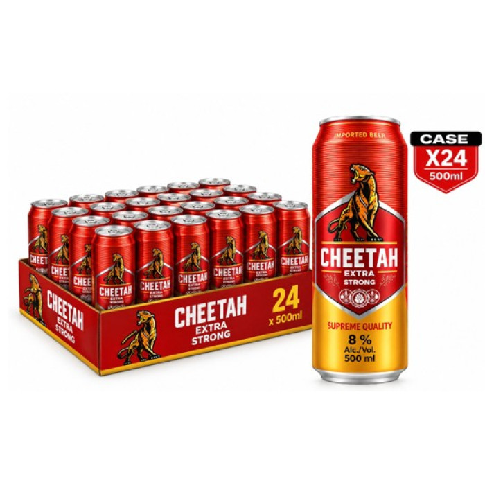 Cheetah Extra Strong 8%  24 X 50 Cl Can