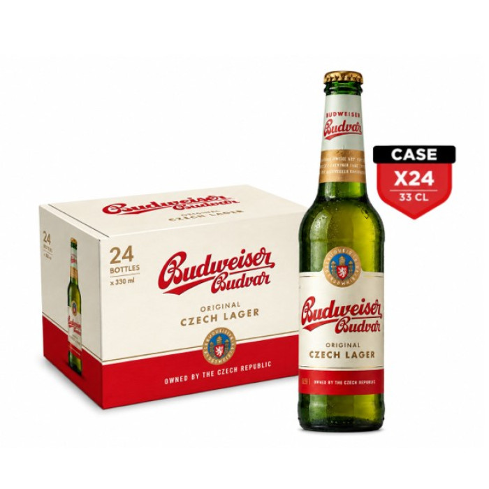 Budweiser Budvar 33cl Bottle x24