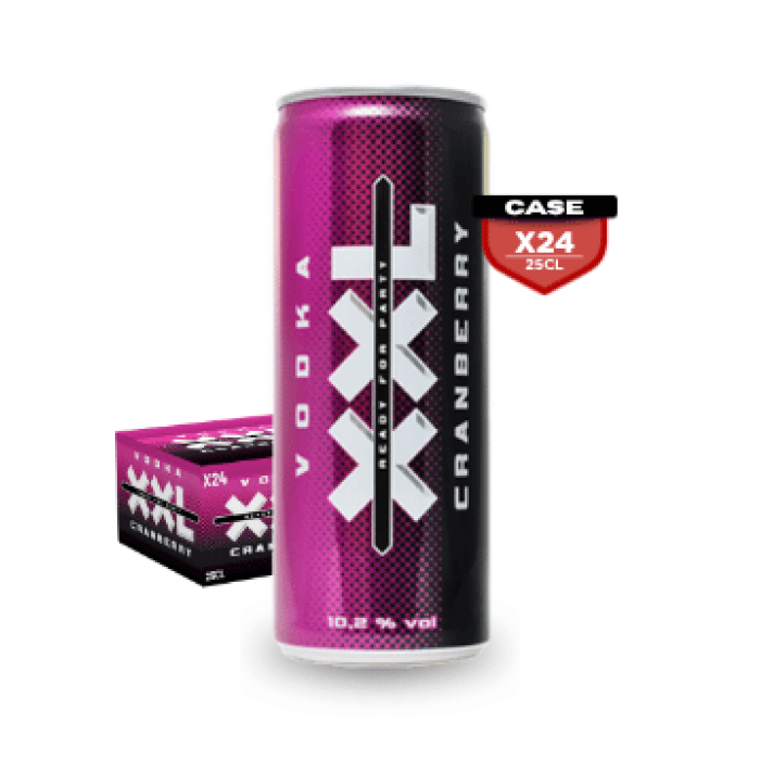 XXL Vodka Cranberry Mix 25cl Can x24