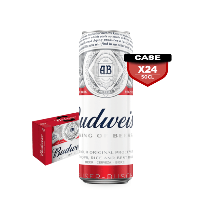 Budweiser 50cl Can x24