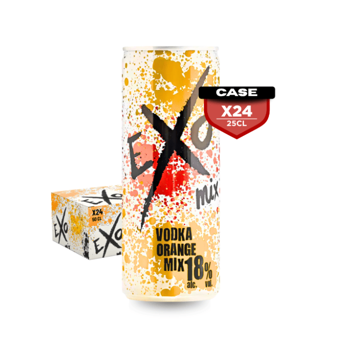 Exo Vodka Orange 25cl Can X 24