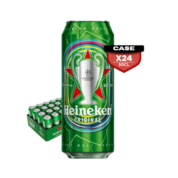 Heineken 50cl Can x24 -UCL