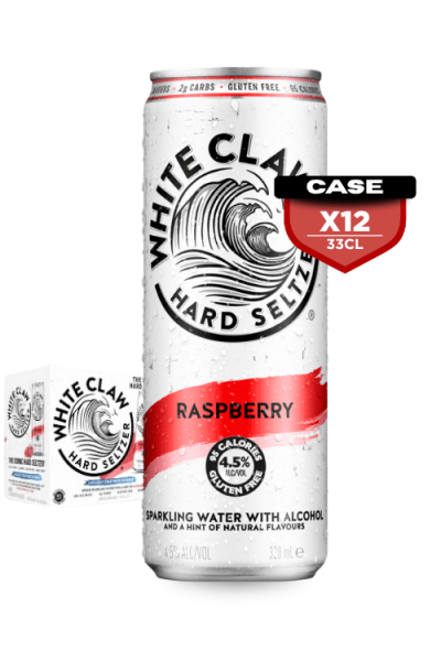 White Claw Raspberry 12 X 33 Cl  Can