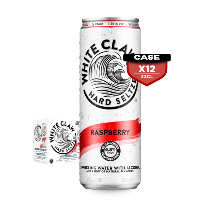 White Claw Raspberry 12 X 33 Cl  Can