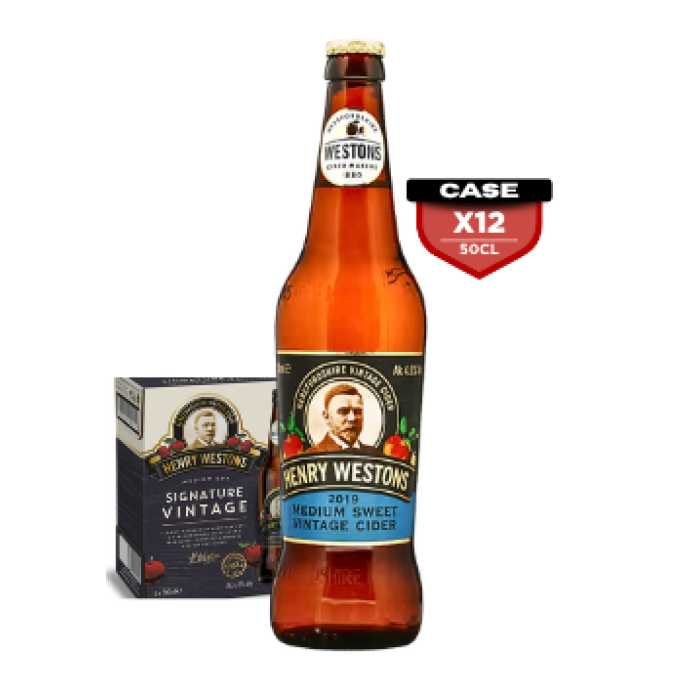 Henry Westons Medium Sweet Cider 12X 50cl