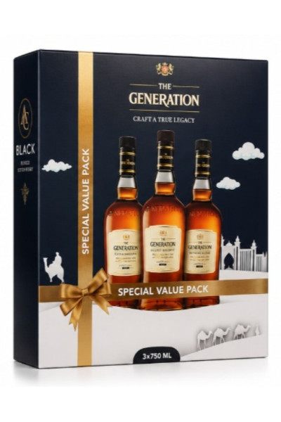The Generation Premium Blended Whisky Pack 75cl x3