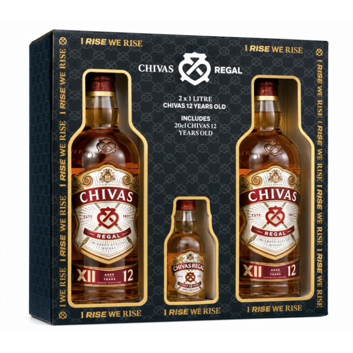 Chivas Regal Gift Pack 2x1L and 1x20cl
