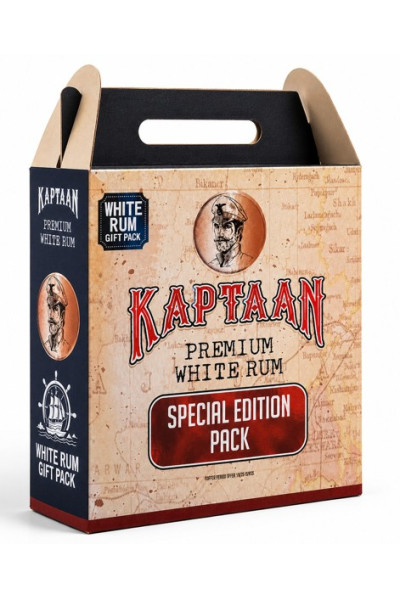 Kaptaan White Rum 2 X 75cl+ 37.5 Cl  Promo Pack