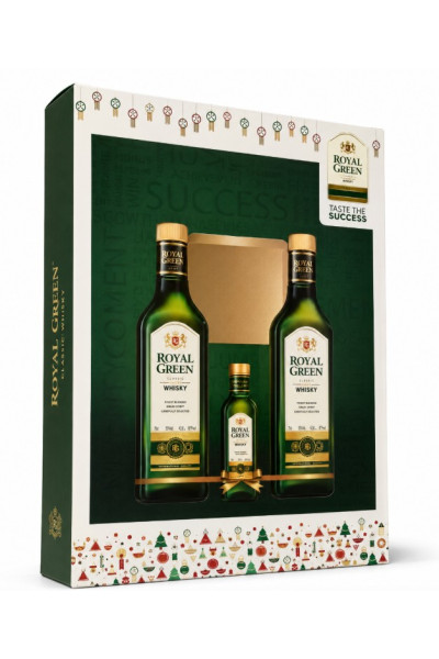 Royal Green Classic Whisky Pack: 2x75cl Bottles & 1x18cl Bottle