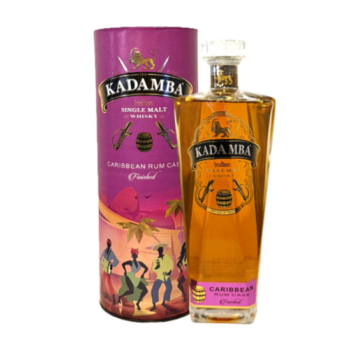 Kadamba Indian Single Malt Whisky Caribbean Rum Cask Finishe 75 cl Bottle