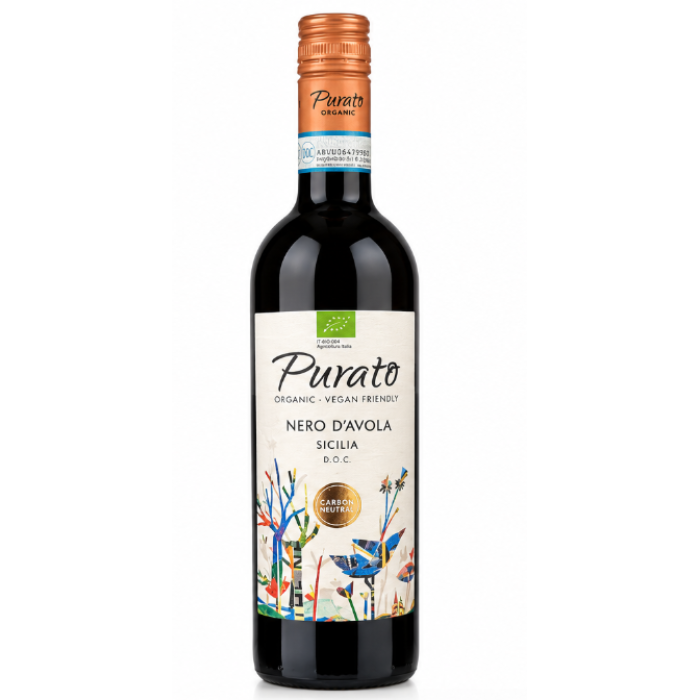 Purato Nero D'Avola Terre S  75 Cl Bottle 