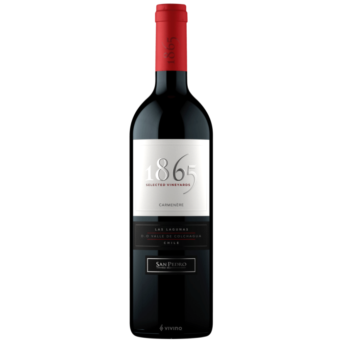 1865 Selected Vineyard Carmenere, Colchagua Valley, Chile 75Cl Bottle