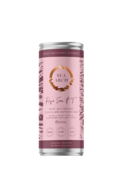 Sea Arch Rose Sea & T Non Alcoholic Gin & Tonic 25cl Can