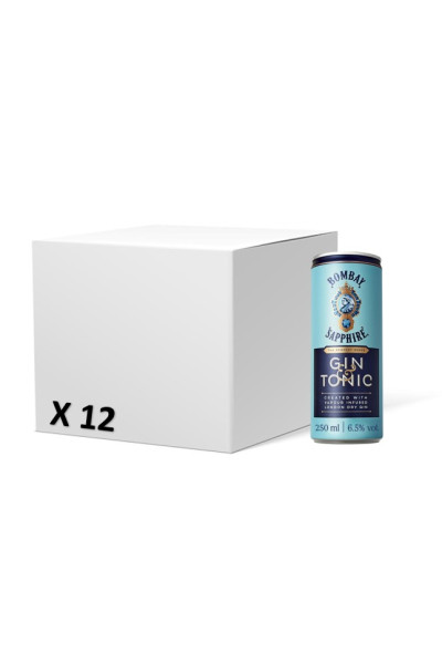 Bombay Sapphire Gin 25cl Can x12