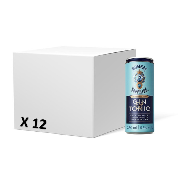 Bombay Sapphire Gin 25cl Can x12
