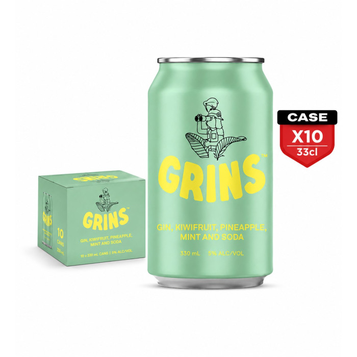 Grins Kiwifruit Mix 33cl Can x10