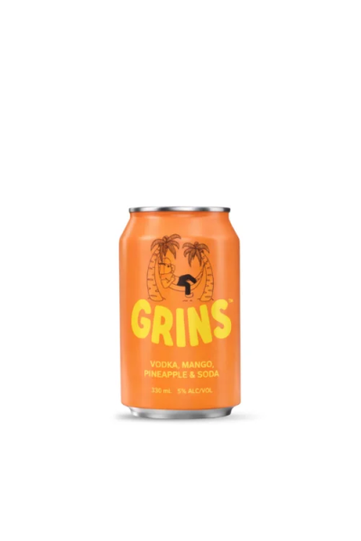 Grins Mango Mix Vodka 33cl Can