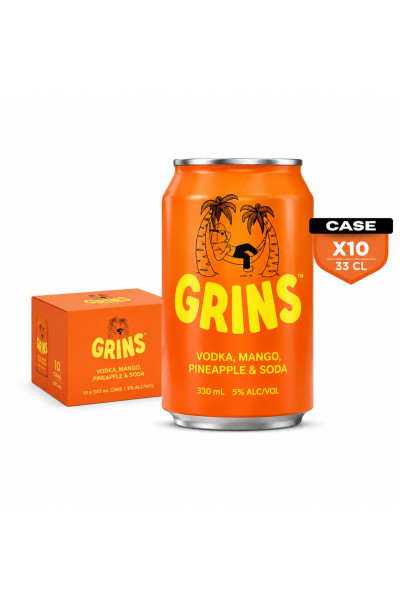Grins Mango Mix Vodka 33cl Can x10