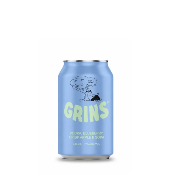 Grins Blueberry Mix Vodka 33cl Can