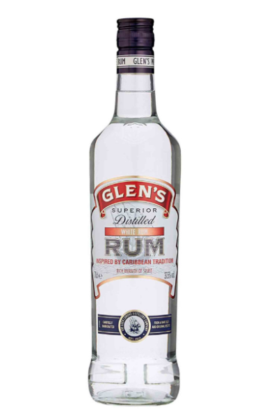 Glens White Rum 70 Cl Bottle