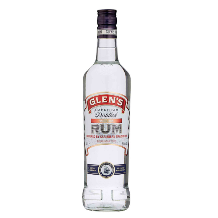 Glens White Rum 70 Cl Bottle 