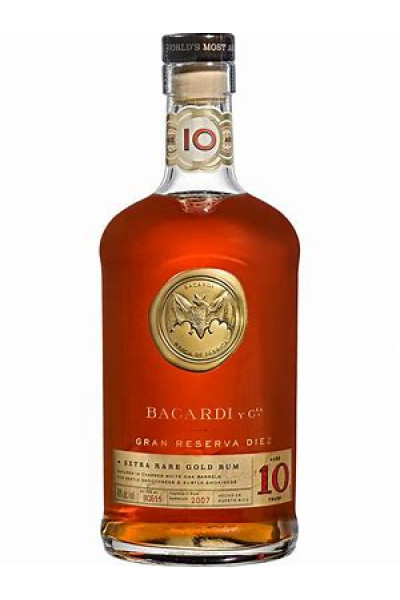 Bacardi Gran Reserva Diez 10 Year Old 70cl Bottle
