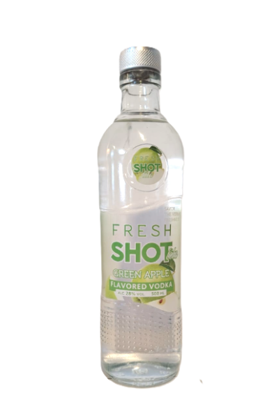 Fresh Shot Green Apple Vodka 50cl Bottle