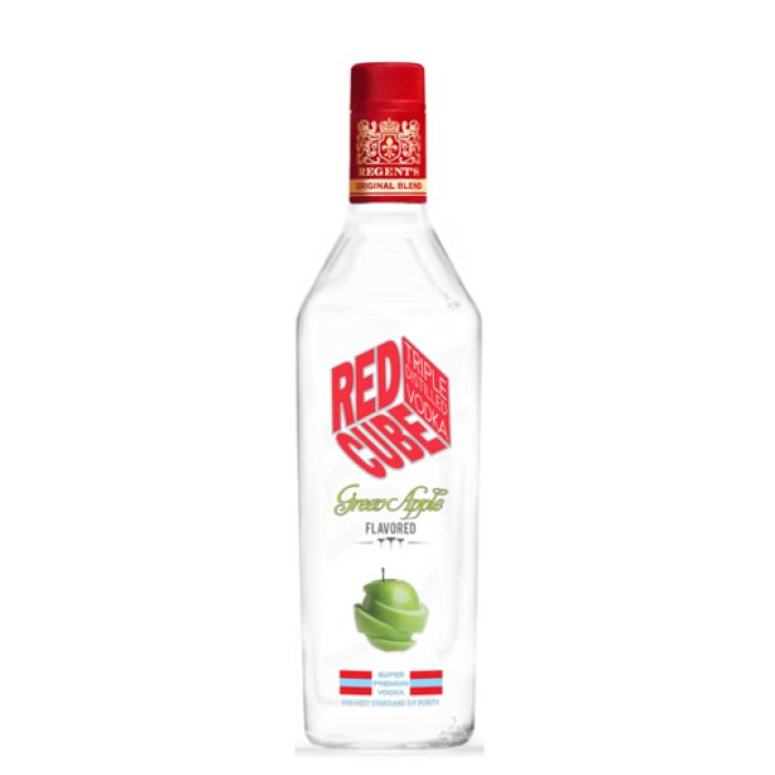 Red Cube Green Apple Vodka 75cl Bottle