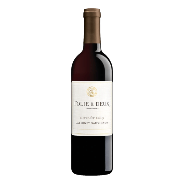 Folie A Deux, Alexander Valley Cabernet Sauvignon 75Cl Bottle