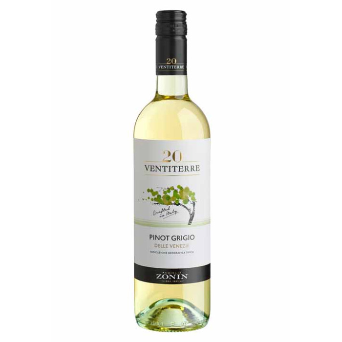 Zonin 20 Ventiterre Pinot Grigio Doc Delle Venezie 75cl Bottle