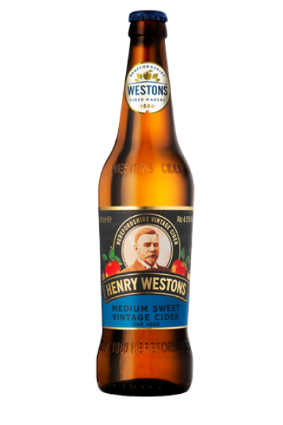 Henry Westons Medium Sweet  Cider 50cl Bottle