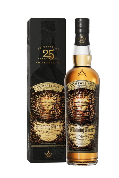 Compass Box Flaming Heart 2025  Limited Edition Blended Malt Scotch Whisky 70 Cl Bottle